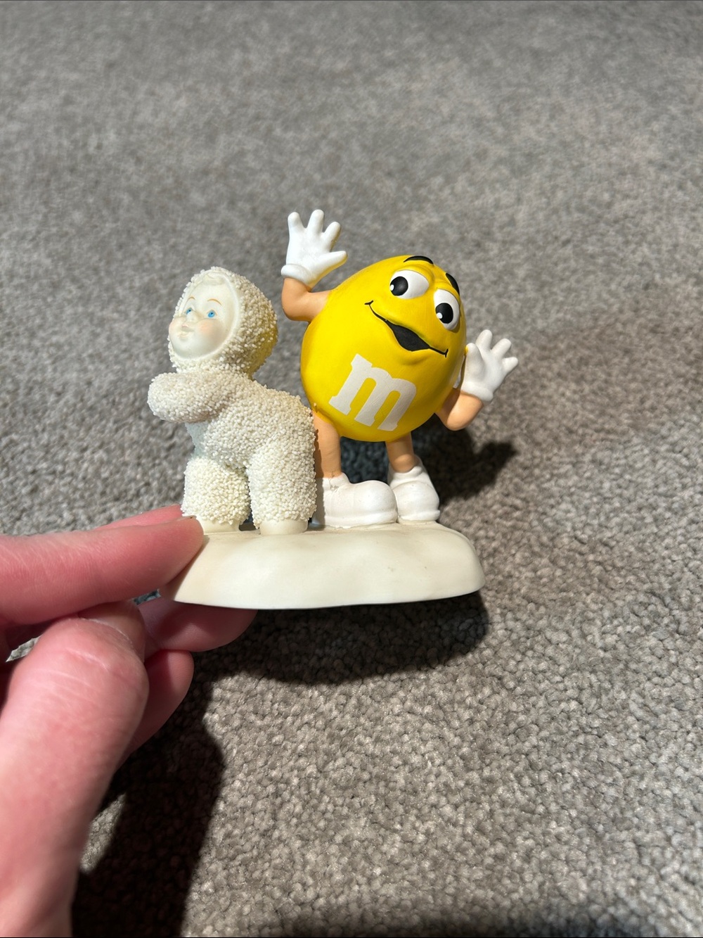 Department 56 Yellow M&M with White Snow Baby Figurine